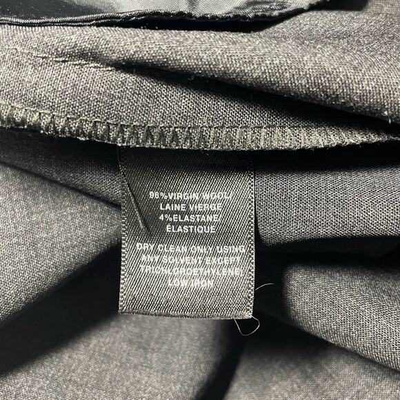 Lafayette 148 Irving Straight Leg Stretch Wool Dress Pants Trousers Gray Size 10 - Picture 8 of 11